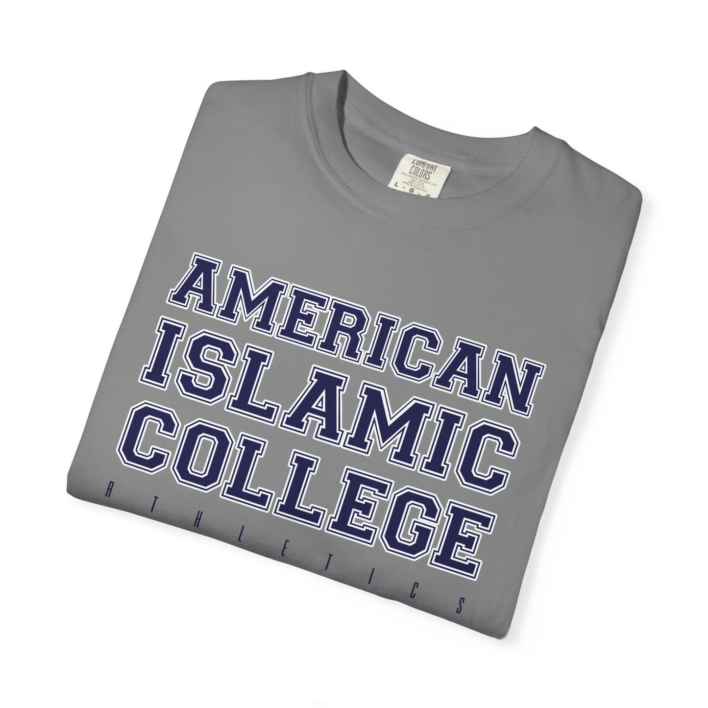 American Islamic College T-shirt, Unisex Garment-Dyed Tee, College Apparel, Casual Wear, Islamic Community Shirt, University Merchandise