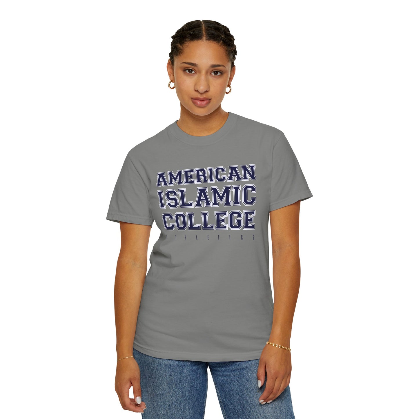 American Islamic College T-shirt, Unisex Garment-Dyed Tee, College Apparel, Casual Wear, Islamic Community Shirt, University Merchandise