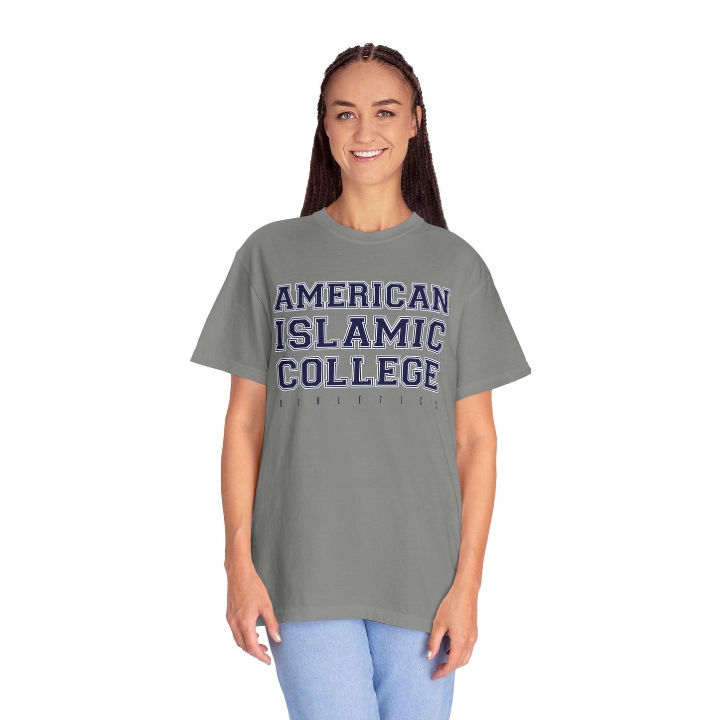 American Islamic College T-shirt, Unisex Garment-Dyed Tee, College Apparel, Casual Wear, Islamic Community Shirt, University Merchandise