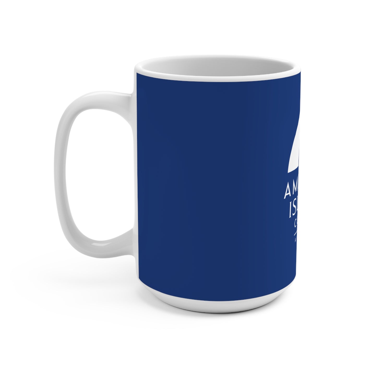 American Islamic College 15oz Mug – Ideal for Students, Graduation Gift, Coffee Lover's Must-Have, Islamic Themed, Blue Ceramic Cup