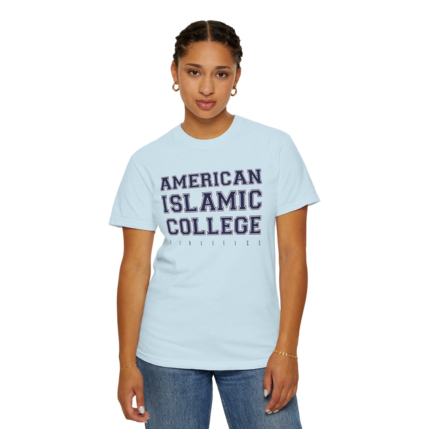 American Islamic College T-shirt, Unisex Garment-Dyed Tee, College Apparel, Casual Wear, Islamic Community Shirt, University Merchandise