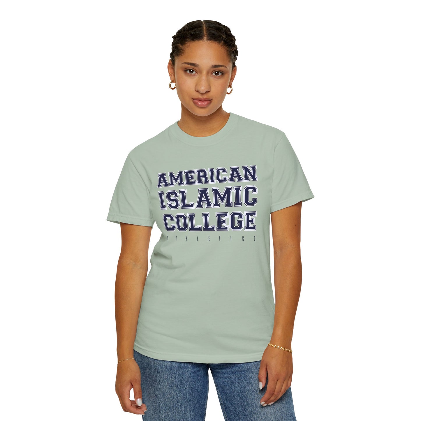 American Islamic College T-shirt, Unisex Garment-Dyed Tee, College Apparel, Casual Wear, Islamic Community Shirt, University Merchandise