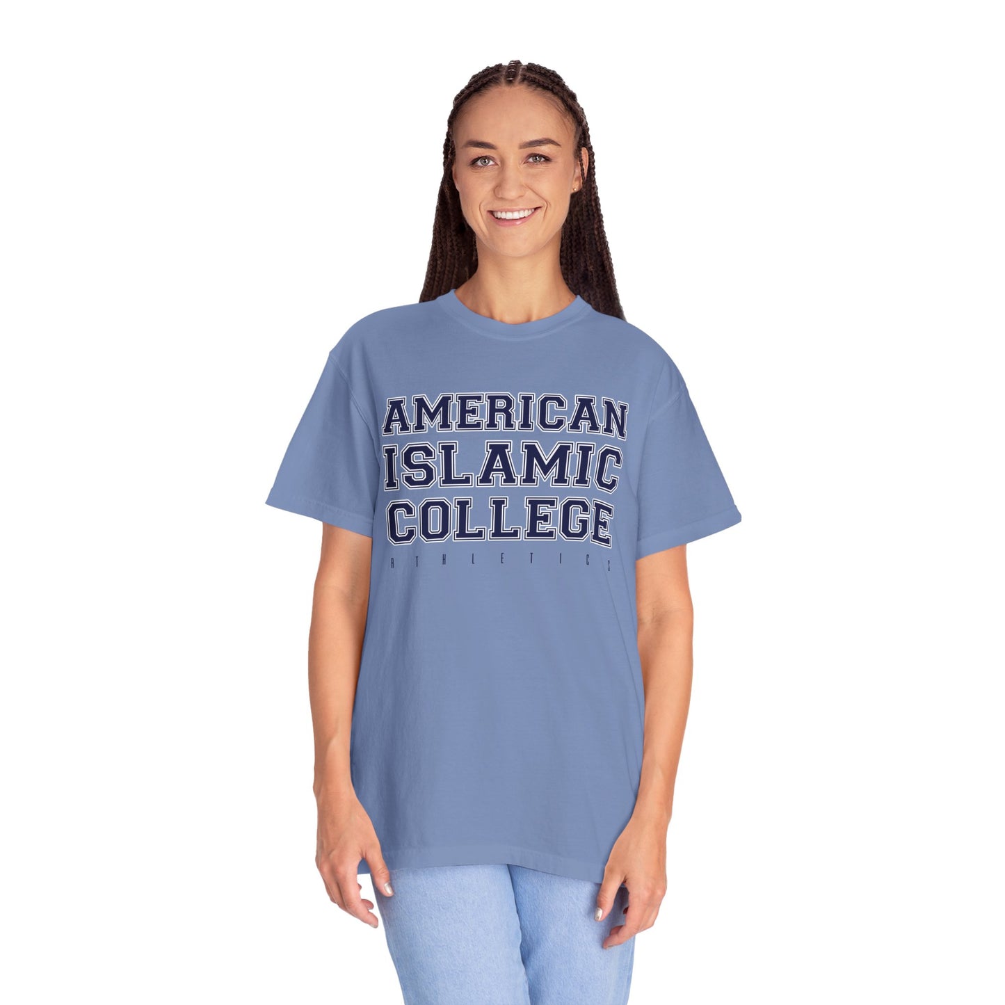 American Islamic College T-shirt, Unisex Garment-Dyed Tee, College Apparel, Casual Wear, Islamic Community Shirt, University Merchandise