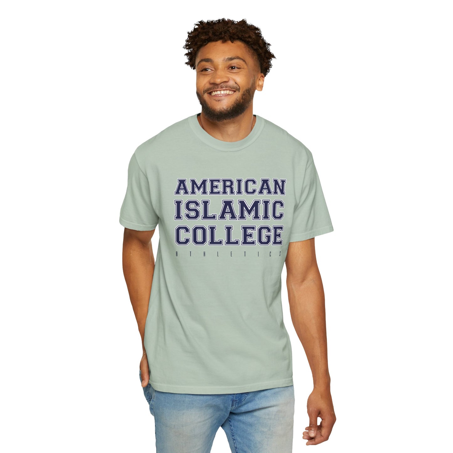 American Islamic College T-shirt, Unisex Garment-Dyed Tee, College Apparel, Casual Wear, Islamic Community Shirt, University Merchandise