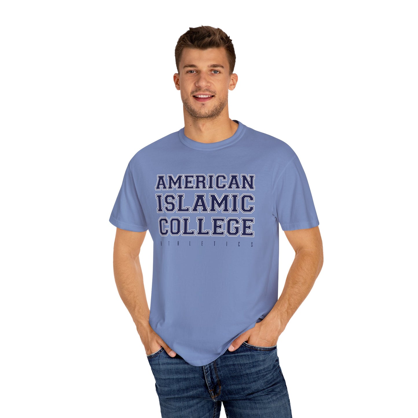 American Islamic College T-shirt, Unisex Garment-Dyed Tee, College Apparel, Casual Wear, Islamic Community Shirt, University Merchandise