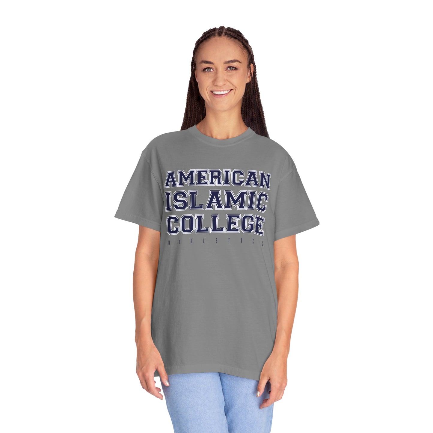 American Islamic College T-shirt, Unisex Garment-Dyed Tee, College Apparel, Casual Wear, Islamic Community Shirt, University Merchandise