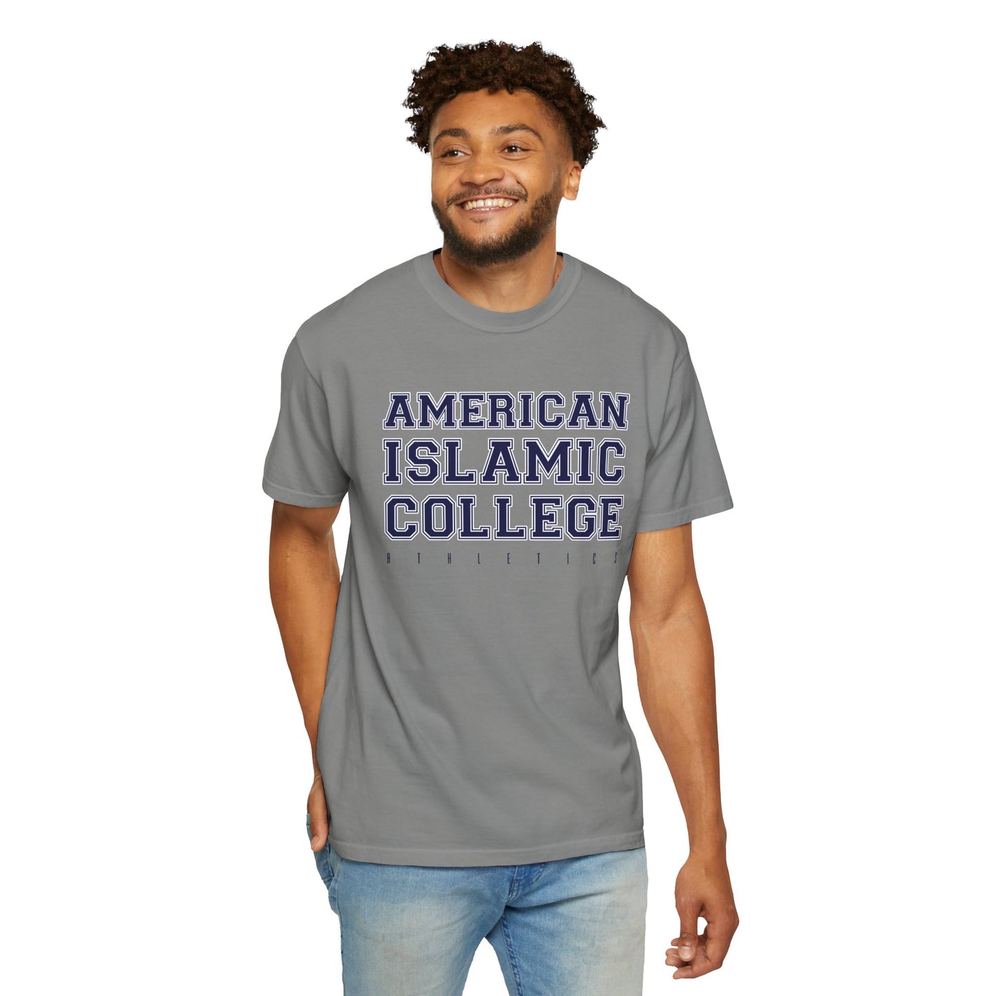 American Islamic College T-shirt, Unisex Garment-Dyed Tee, College Apparel, Casual Wear, Islamic Community Shirt, University Merchandise