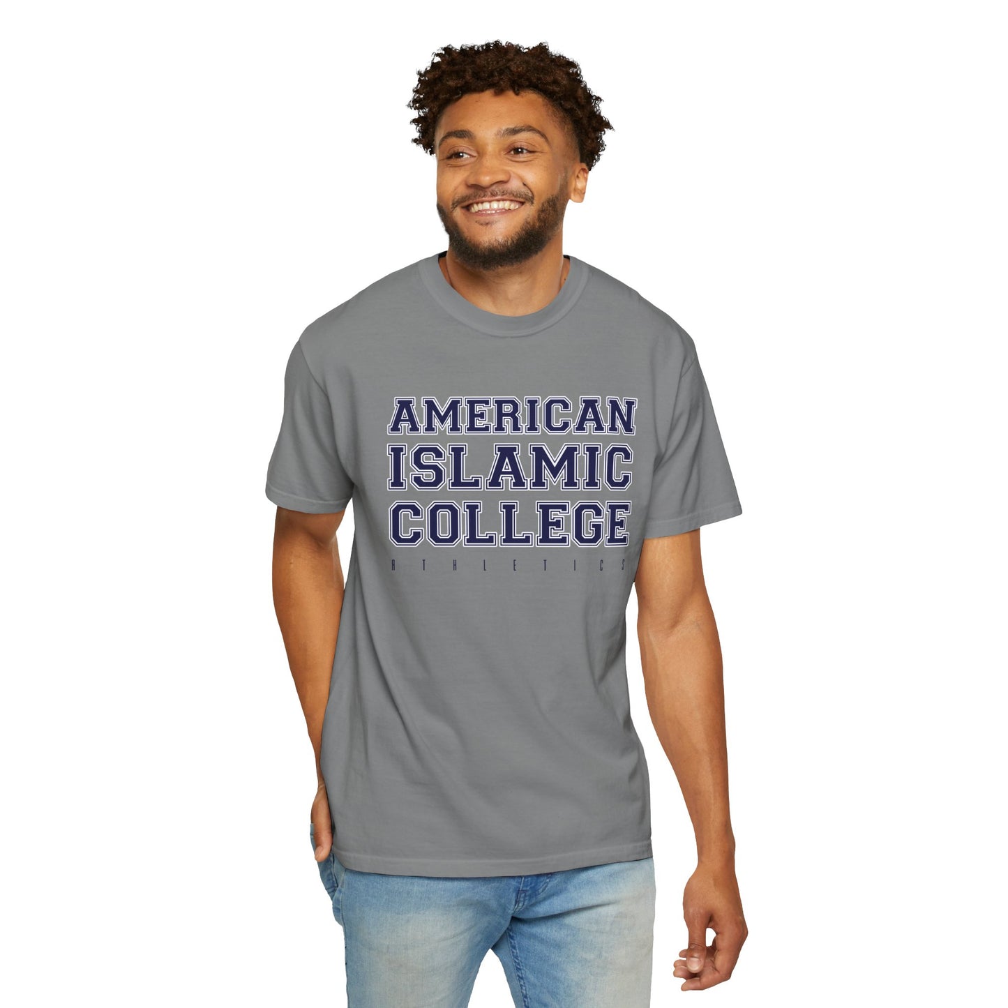 American Islamic College T-shirt, Unisex Garment-Dyed Tee, College Apparel, Casual Wear, Islamic Community Shirt, University Merchandise