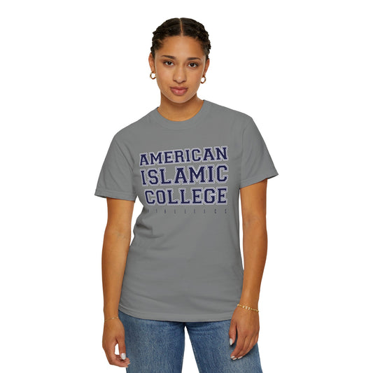 American Islamic College T-shirt, Unisex Garment-Dyed Tee, College Apparel, Casual Wear, Islamic Community Shirt, University Merchandise