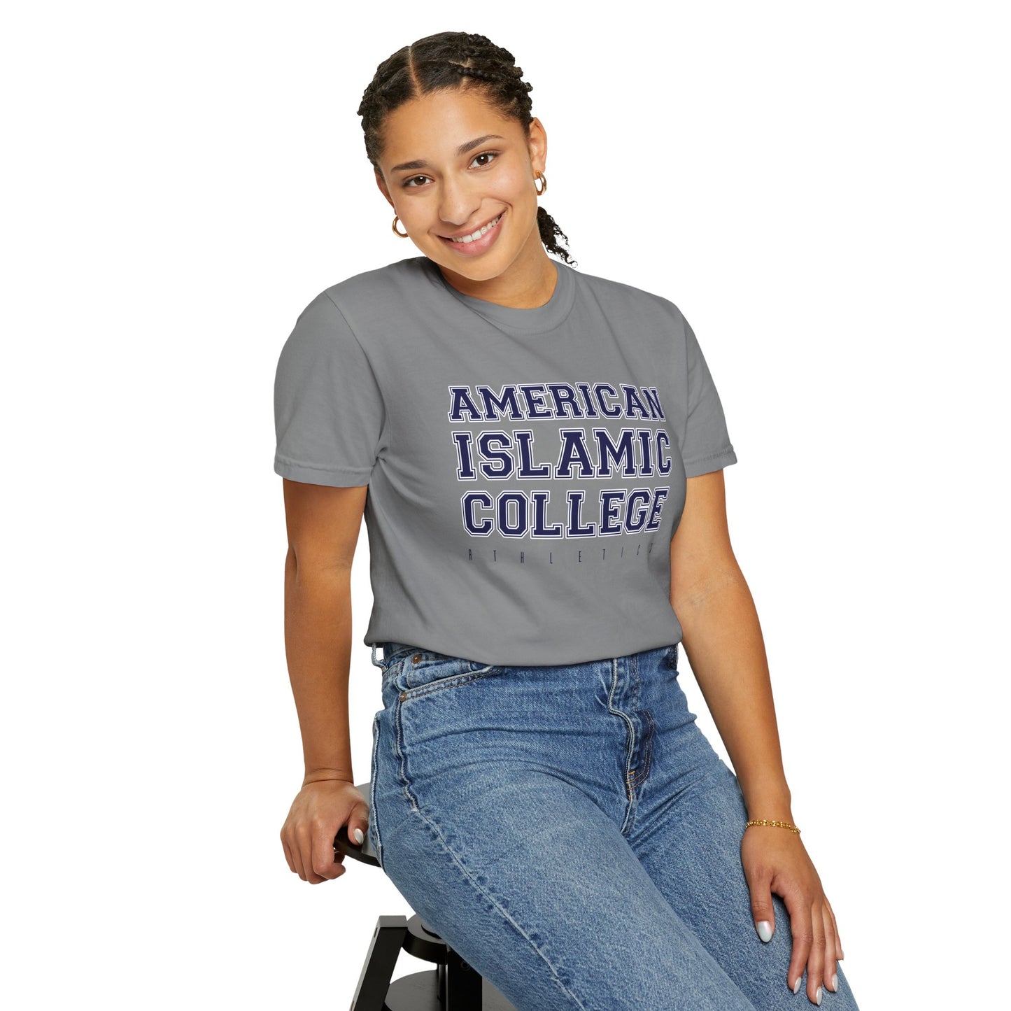 American Islamic College T-shirt, Unisex Garment-Dyed Tee, College Apparel, Casual Wear, Islamic Community Shirt, University Merchandise