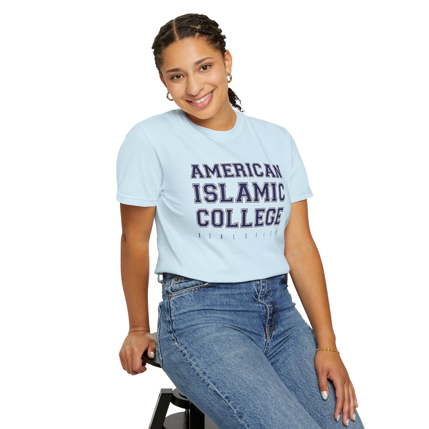 American Islamic College T-shirt, Unisex Garment-Dyed Tee, College Apparel, Casual Wear, Islamic Community Shirt, University Merchandise