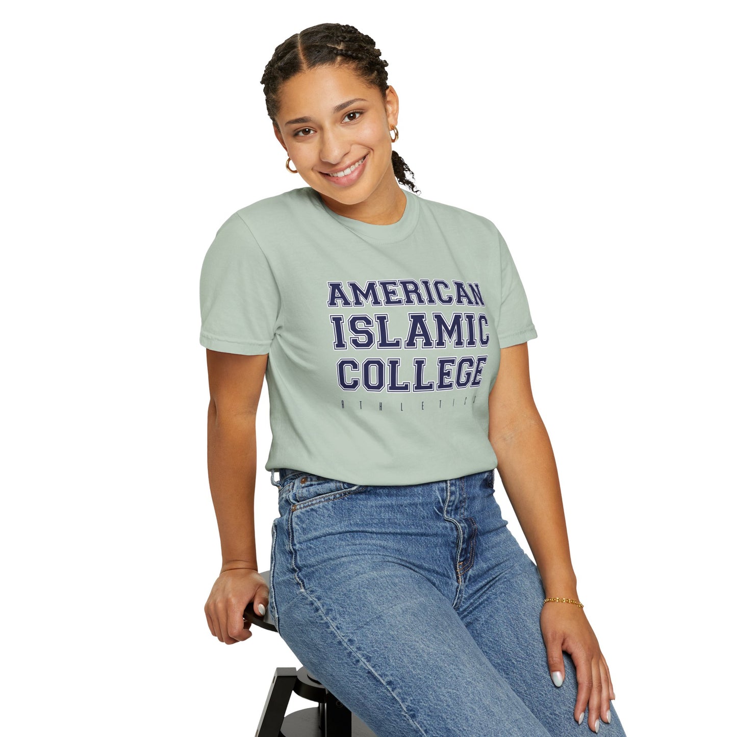 American Islamic College T-shirt, Unisex Garment-Dyed Tee, College Apparel, Casual Wear, Islamic Community Shirt, University Merchandise
