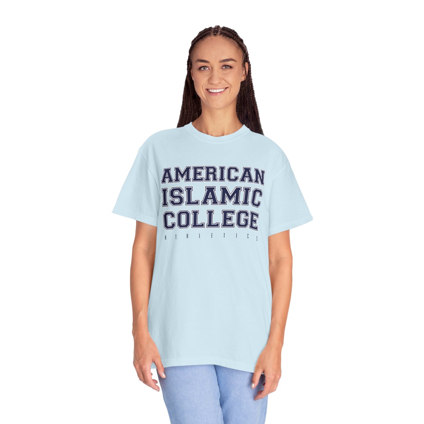 American Islamic College T-shirt, Unisex Garment-Dyed Tee, College Apparel, Casual Wear, Islamic Community Shirt, University Merchandise