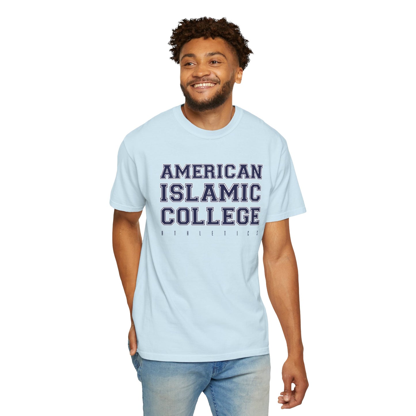 American Islamic College T-shirt, Unisex Garment-Dyed Tee, College Apparel, Casual Wear, Islamic Community Shirt, University Merchandise