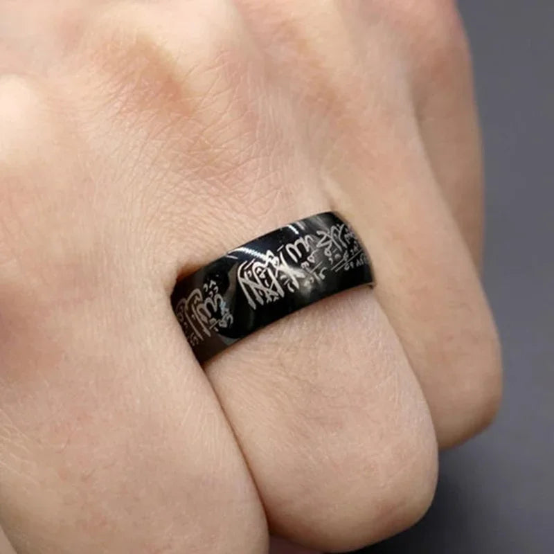 Arabic Titanium Steel Rings Ring for Men & Women