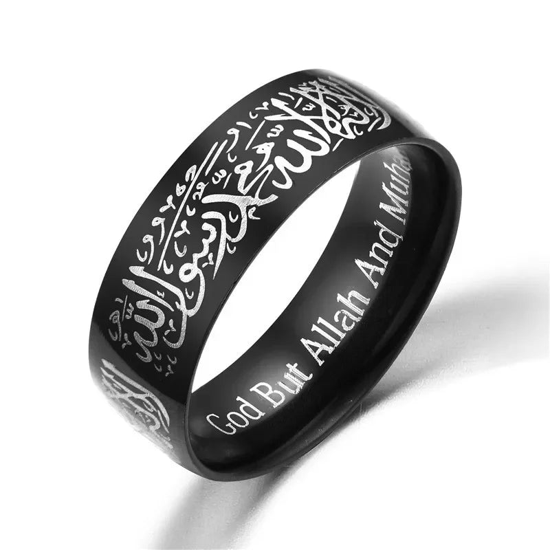 Arabic Titanium Steel Rings Ring for Men & Women