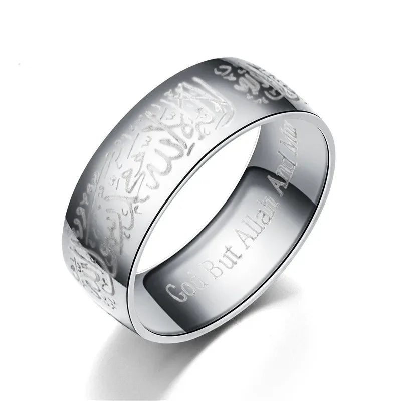 Arabic Titanium Steel Rings Ring for Men & Women