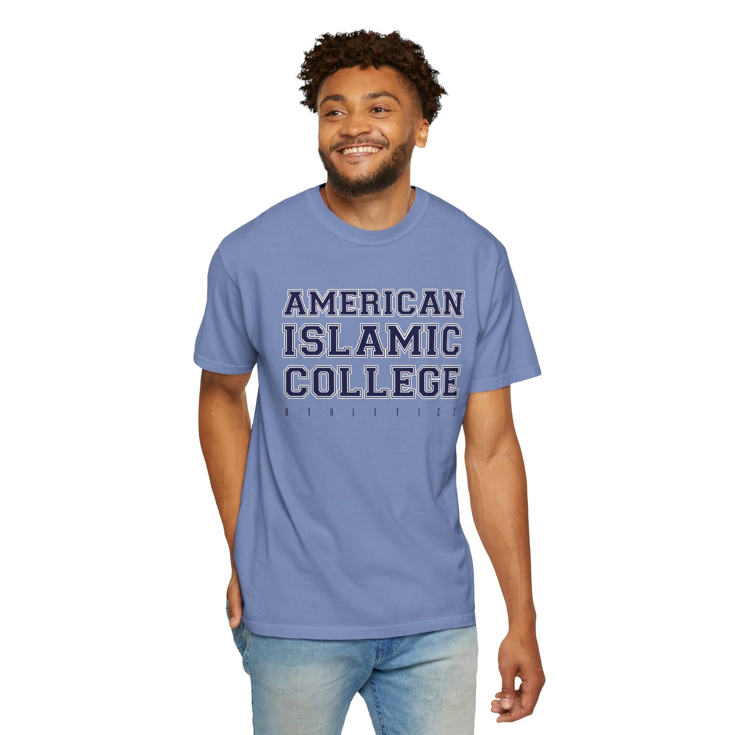 American Islamic College T-shirt, Unisex Garment-Dyed Tee, College Apparel, Casual Wear, Islamic Community Shirt, University Merchandise