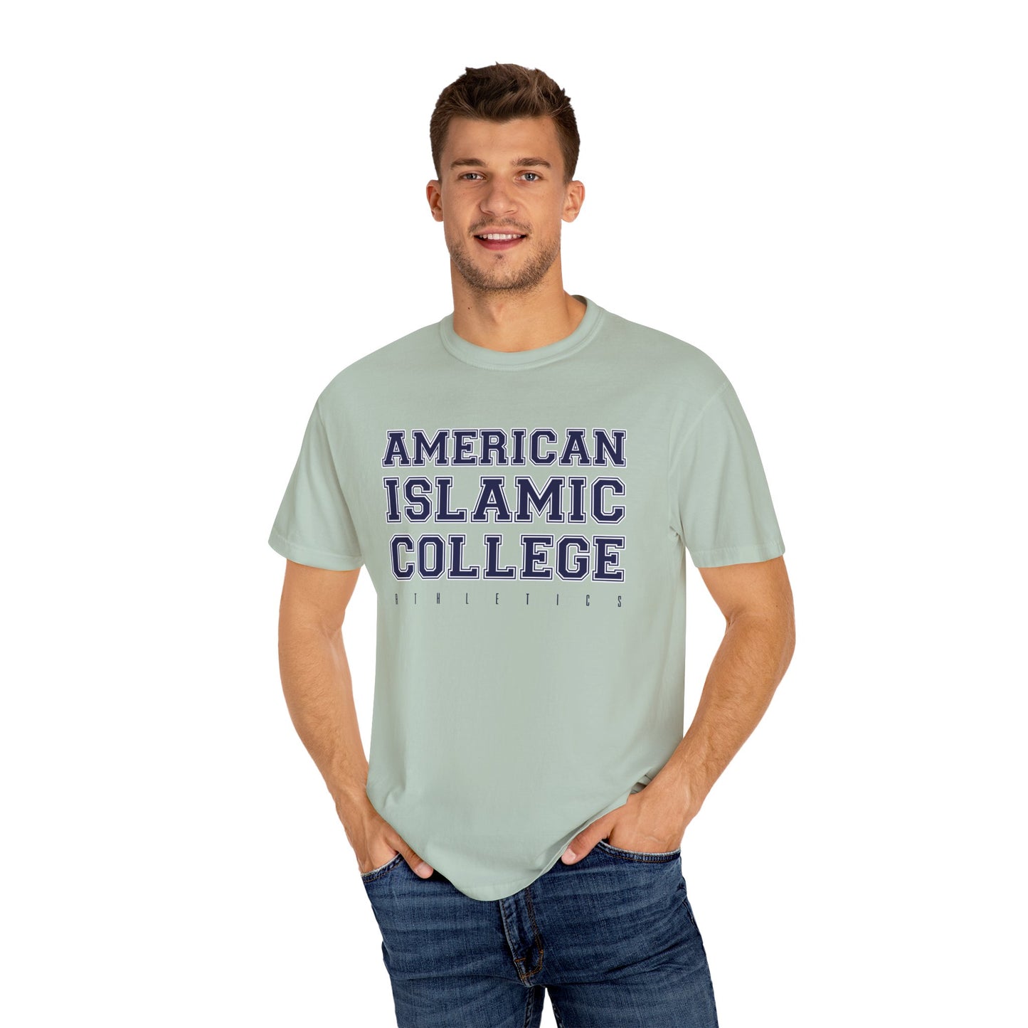 American Islamic College T-shirt, Unisex Garment-Dyed Tee, College Apparel, Casual Wear, Islamic Community Shirt, University Merchandise