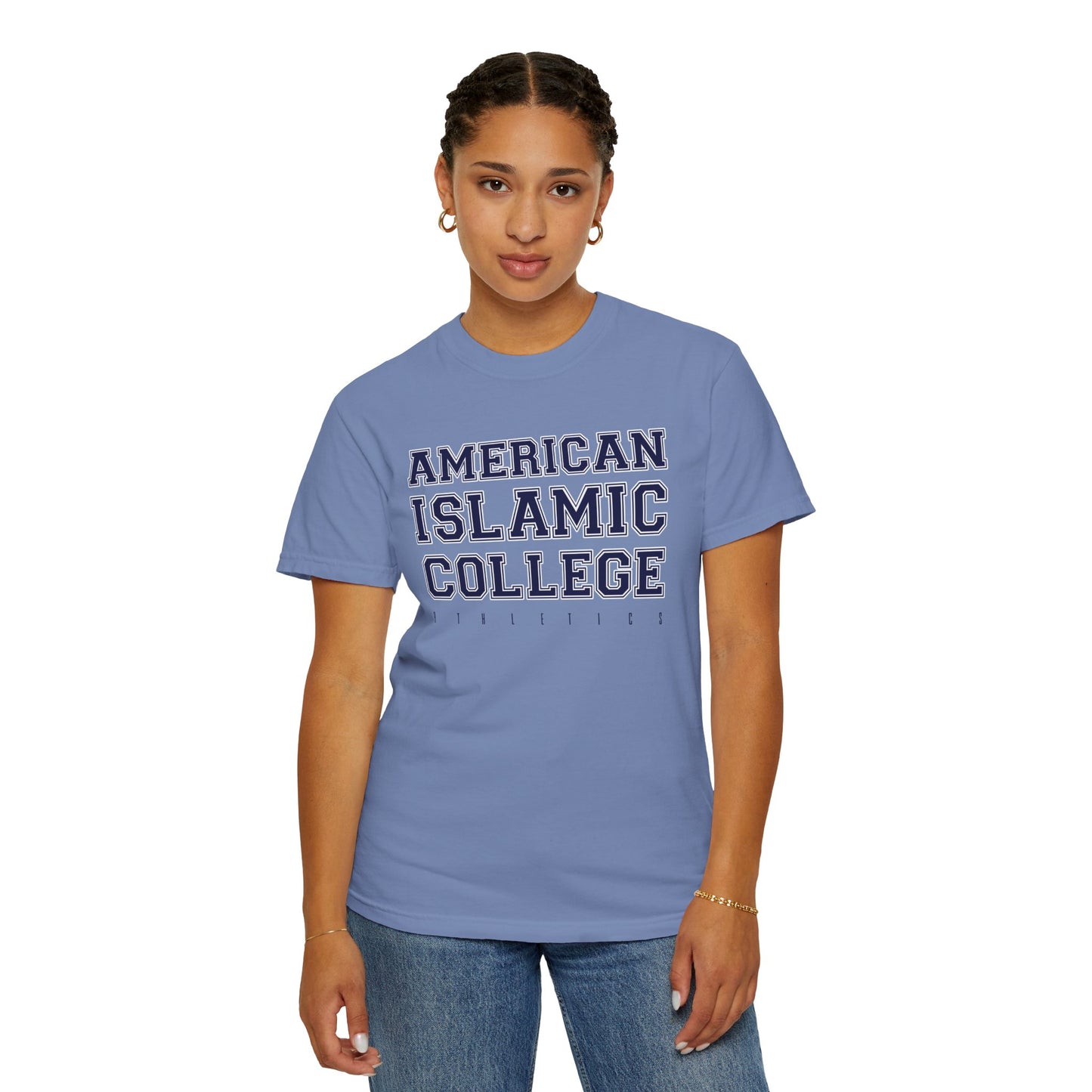 American Islamic College T-shirt, Unisex Garment-Dyed Tee, College Apparel, Casual Wear, Islamic Community Shirt, University Merchandise
